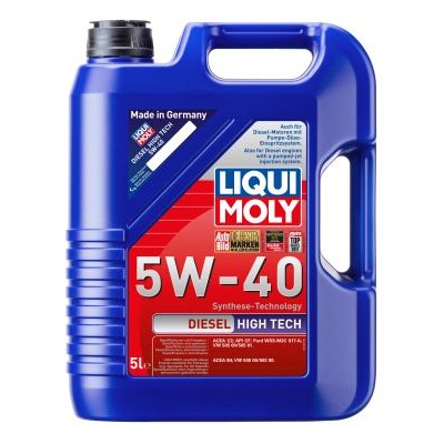 Слика на двигателно масло; двигателно масло LIQUI MOLY Diesel High Tech 5W-40 2696 за Peugeot 301 1.6 VTi 115 - 115 коњи бензин