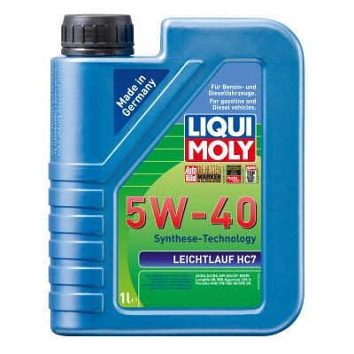 Слика на двигателно масло; двигателно масло LIQUI MOLY Leichtlauf HC7 5W-40 1346 за Ford Escort 4 Estate (AWF,AVF) 1.6 D - 54 коњи дизел
