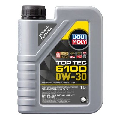 Слика на двигателно масло; двигателно масло LIQUI MOLY Top Tec 6100 0W-30 20770 за Audi A6 Sedan (4B, C5) 2.7 T - 230 коњи бензин
