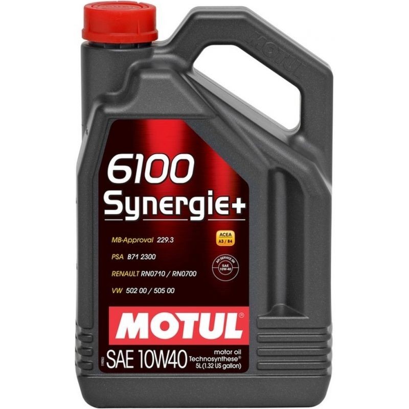 Слика на Двигателно масло MOTUL 6100 SYNERGIE+ 10W40 10W40 101493 за Alfa Romeo 155 (167) Sedan 2.0 16V Turbo Q4 - 190 коњи бензин