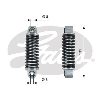 Слика на демпфер за затегач, линиски ремен GATES DriveAlign® T39151 за Mercedes A-Class (w169) A 150 (169.031, 169.331) - 95 коњи бензин