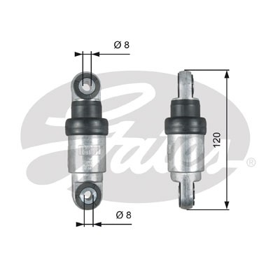 Слика на демпфер за затегач, линиски ремен GATES DriveAlign® T39215 за BMW 5 Touring E39 520 d - 136 коњи дизел