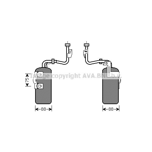 Слика на дехидратор, клима уред AVA QUALITY COOLING VOD165 за Volvo V50 Estate (MW) T5 - 220 коњи бензин