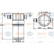 Слика 1 на дехидратор, клима уред BEHR HELLA SERVICE 8FT 351 192-041