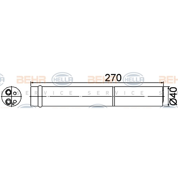 Слика на дехидратор, клима уред HELLA 8FT 351 193-311 за Renault Clio 3 1.5 dCi (BR1C, CR1C) - 103 коњи дизел