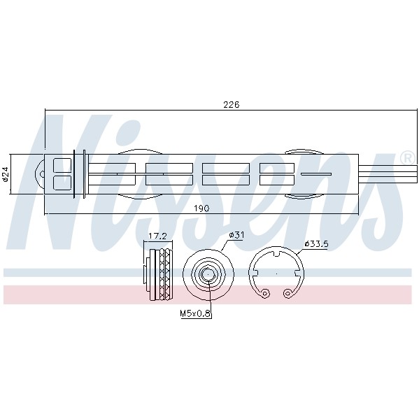 Слика на дехидратор, клима уред NISSENS 95488 за Renault Laguna 3 Grandtour (KT0-1) 2.0 16V (KT0F, KT0W) - 140 коњи бензин