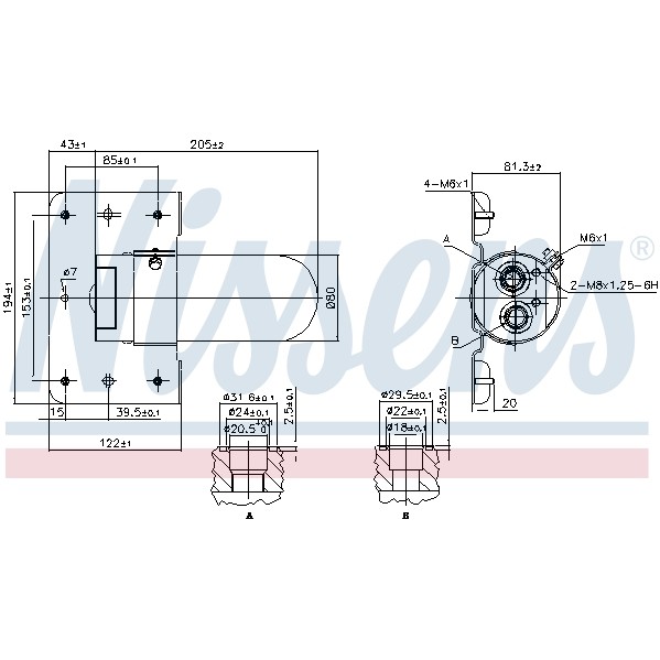 Слика на дехидратор, клима уред NISSENS 95508 за камион Renault T Series 430P LOW - 430 коњи дизел