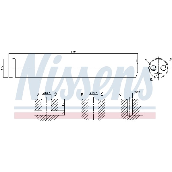 Слика на дехидратор, клима уред NISSENS 95525 за Range Rover Sport (LS) 3.0 TD 4x4 - 249 коњи дизел