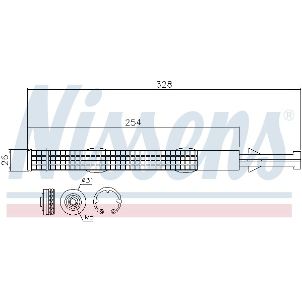 Слика на дехидратор, клима уред NISSENS 95526 за Seat Ibiza 4 (6J) 1.6 LPG - 81 коњи Бензин/Автогаз (LPG)