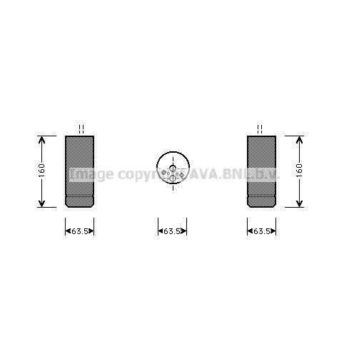 Слика на Дехидратор за клима уред AVA QUALITY COOLING BWD063 за BMW 3 Compact E46 316 ti - 115 коњи бензин