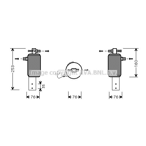 Слика на Дехидратор за клима уред AVA QUALITY COOLING BWD079 за BMW 3 Sedan/Coupe (E21) 318 i - 105 коњи бензин