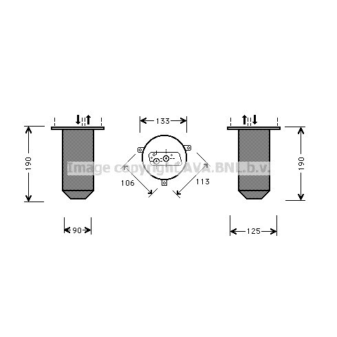 Слика на Дехидратор за клима уред AVA QUALITY COOLING BWD221 за BMW 5 Sedan E39 M 4.9 - 400 коњи бензин