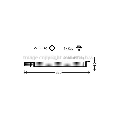 Слика на Дехидратор за клима уред AVA QUALITY COOLING BWD312 за BMW 3 Sedan E90 325 d - 197 коњи дизел