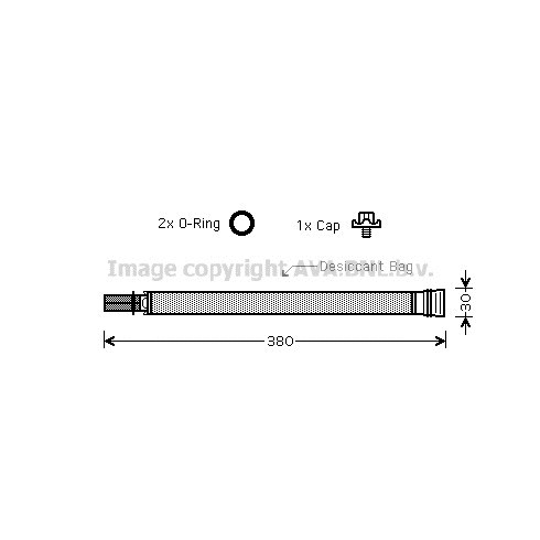 Слика на Дехидратор за клима уред AVA QUALITY COOLING BWD313 за BMW 1 E81, E87 116 i - 122 коњи бензин