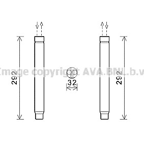 Слика на Дехидратор за клима уред AVA QUALITY COOLING BWD445 за BMW 3 Sedan F30 F35 F80 335 d xDrive - 313 коњи дизел