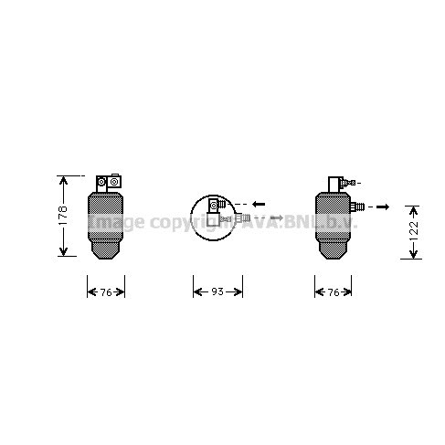 Слика на Дехидратор за клима уред AVA QUALITY COOLING CND164 за Citroen Jumpy BOX BS,BT,BY,BZ 2.0 HDi 95 - 94 коњи дизел