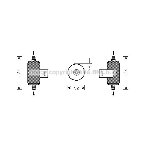 Слика на Дехидратор за клима уред AVA QUALITY COOLING DFD028 за камион DAF 95 XF FT 95 XF 530 - 530 коњи дизел