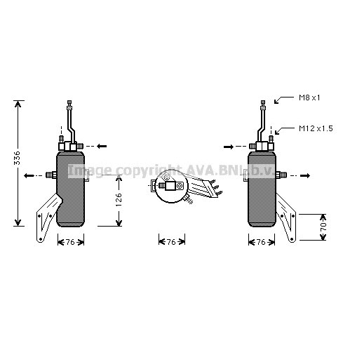 Слика на Дехидратор за клима уред AVA QUALITY COOLING FDD293 за Ford Escort 5 Break (gal,avl) 1.8 D - 60 коњи дизел