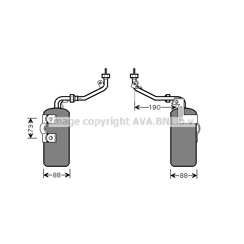 Слика на Дехидратор за клима уред AVA QUALITY COOLING FDD387 за Ford Focus 2 Saloon (da) 1.6 TDCi - 90 коњи дизел