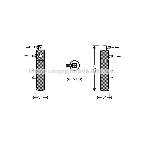 Слика на Дехидратор за клима уред AVA QUALITY COOLING MED201 за камион MAN E 2000 32.460 VFARK - 460 коњи дизел