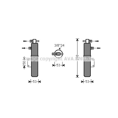 Слика на Дехидратор за клима уред AVA QUALITY COOLING MED269 за камион Mercedes Actros 1996 1843 S, 1843 LS - 428 коњи дизел