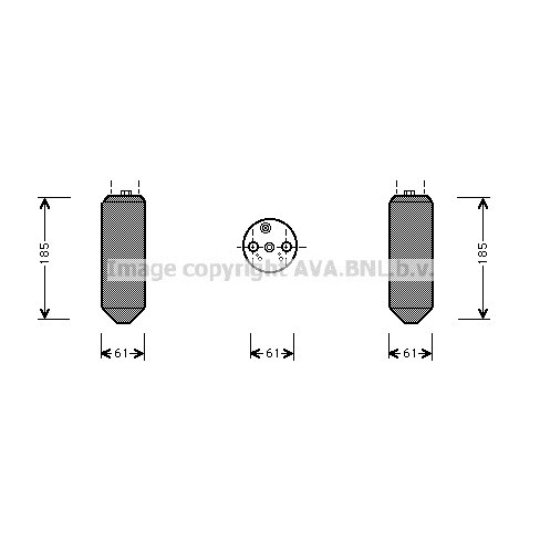 Слика на Дехидратор за клима уред AVA QUALITY COOLING MTD151 за Mitsubishi Lancer 5 Saloon (CB-DA,CC) 2.0 Diesel (CB8A) - 68 коњи дизел