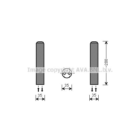 Слика на Дехидратор за клима уред AVA QUALITY COOLING MZD234 за Mazda CX-7 (ER) 2.3 MZR DISI Turbo - 260 коњи бензин