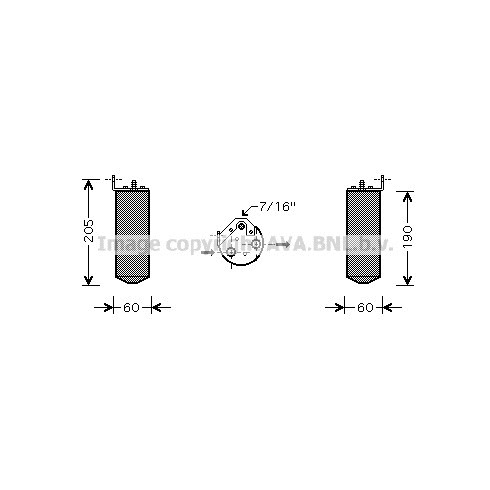 Слика на Дехидратор за клима уред AVA QUALITY COOLING RTD036 за Renault Laguna (B56,556) 2.0 (B56C/H/N) - 113 коњи бензин