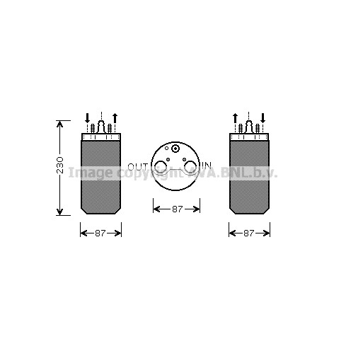 Слика на Дехидратор за клима уред AVA QUALITY COOLING RTD350 за Renault Laguna 2 Grandtour (KG0-1) 1.8 16V (KG0B, KG0M) - 120 коњи бензин