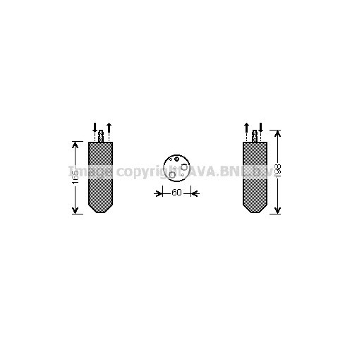 Слика на Дехидратор за клима уред AVA QUALITY COOLING RTD364 за Renault Megane 1 (BA0-1) 1.9 DTi - 82 коњи дизел