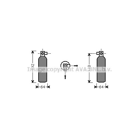 Слика на Дехидратор за клима уред AVA QUALITY COOLING RTD370 за Renault 19 II Chamade 1.4 - 78 коњи бензин