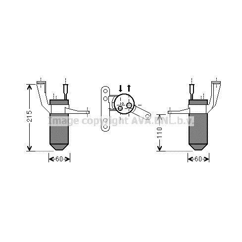 Слика на Дехидратор за клима уред AVA QUALITY COOLING RTD428 за Renault Clio 2 1.5 dCi (B/C2J) - 68 коњи дизел