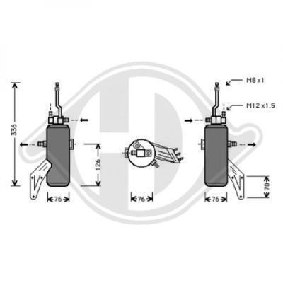 Слика на Дехидратор за клима уред DIEDERICHS 8141401 за Ford Escort 7 Clipper (gal,anl) 1.8 16V - 105 коњи бензин