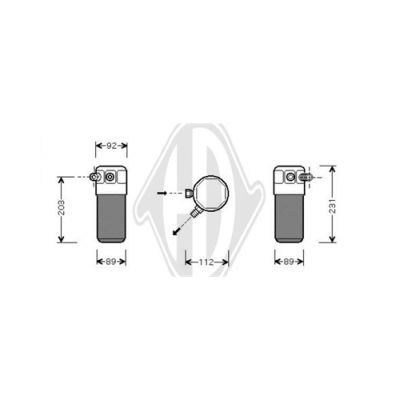 Слика на Дехидратор за клима уред DIEDERICHS Climate DCT1091 за Lancia Dedra (835) 2.0 i.e. (835AI) - 117 коњи бензин