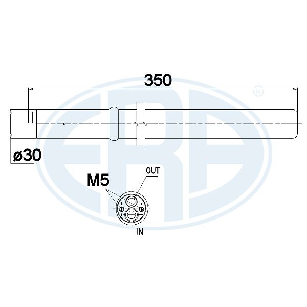 Слика на Дехидратор за клима уред ERA 668003 за Seat Toledo 3 (5P2) 2.0 TFSI - 200 коњи бензин