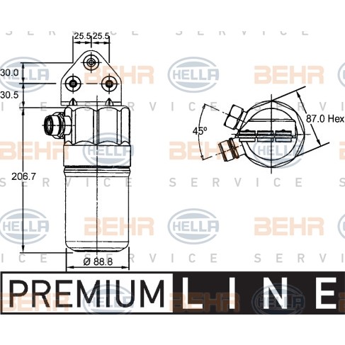 Слика на Дехидратор за клима уред HELLA 8FT 351 192-381