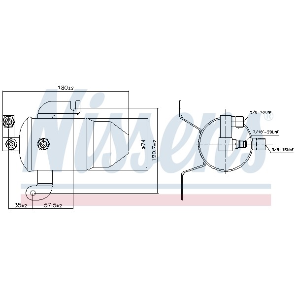 Слика на Дехидратор за клима уред NISSENS 95011 за Peugeot Partner Van (5) 1.6 - 109 коњи бензин