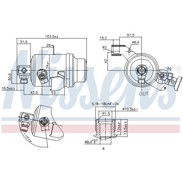 Слика на Дехидратор за клима уред NISSENS 95023 за Mercedes E-class (w124) 200 E (124.019) - 136 коњи бензин