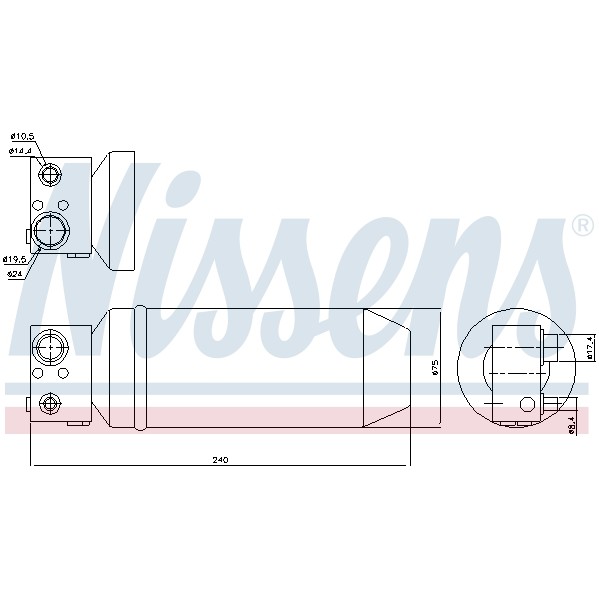 Слика на Дехидратор за клима уред NISSENS 95113 за камион Scania 3 Series 113 E/320 - 320 коњи дизел