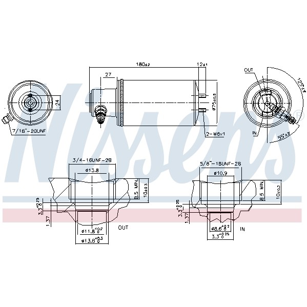 Слика на Дехидратор за клима уред NISSENS 95260 за VW Transporter T4 Box 1.9 D - 60 коњи дизел