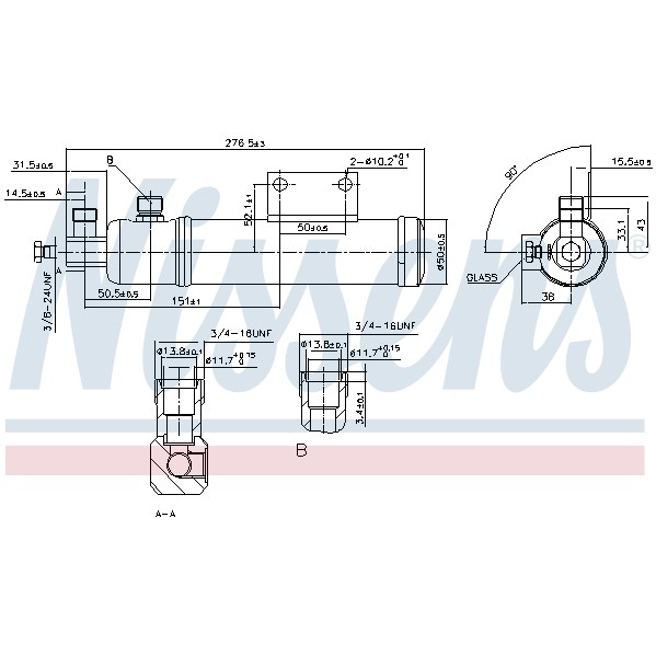 Слика на Дехидратор за клима уред NISSENS 95287 за камион MAN F 2000 26.323 FNLS,26.323 FVLS - 320 коњи дизел