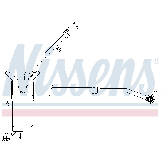 Слика на Дехидратор за клима уред NISSENS 95330 за Ford Mondeo MK 3 (B5Y) 2.0 16V TDDi / TDCi - 115 коњи дизел