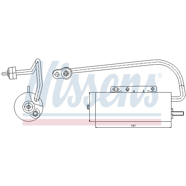 Слика на Дехидратор за клима уред NISSENS 95339 за Saab 9-3 Saloon (YS3F) 2.0 t BioPower XWD - 210 коњи Бензин/Етанол