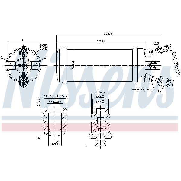 Слика на Дехидратор за клима уред NISSENS 95344 за камион DAF CF 75 FAR 75.310, FAS 75.310 - 310 коњи дизел