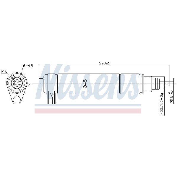 Слика на Дехидратор за клима уред NISSENS 95346 за Citroen C4 Picasso UD 2.0 HDi 138 - 136 коњи дизел