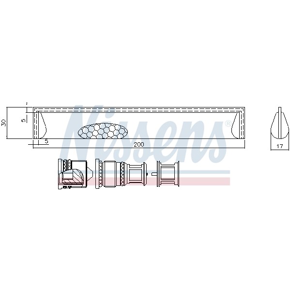 Слика на Дехидратор за клима уред NISSENS 95351 за Toyota Land Cruiser (J7) 4.5 TD 24V 4x4 (VDJ76, VDJ78) - 205 коњи дизел