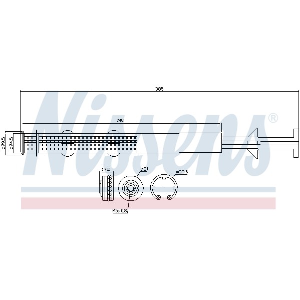 Слика на Дехидратор за клима уред NISSENS 95403 за Opel Astra G Saloon 1.7 CDTI - 80 коњи дизел