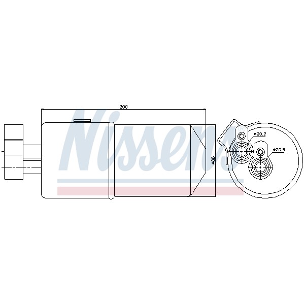 Слика на Дехидратор за клима уред NISSENS 95436 за Renault Kangoo (KW0-1) 1.6 16V  Hi-Flex - 106 коњи Бензин/Етанол