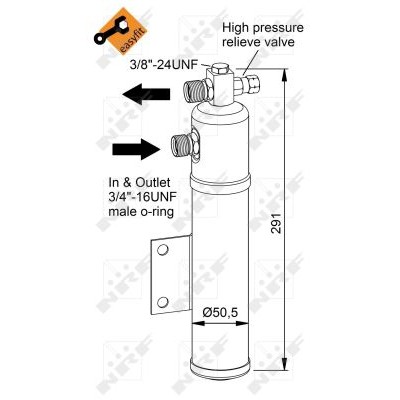 Слика на Дехидратор за клима уред NRF EASY FIT 33366 за камион Mercedes Actros MP2, MP3 1848 AK - 476 коњи дизел