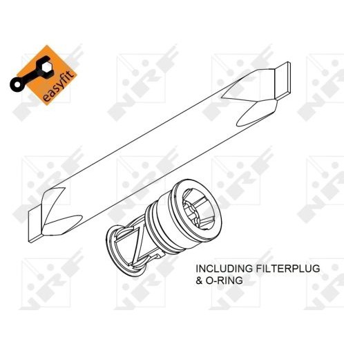 Слика на Дехидратор за клима уред NRF EASY FIT 33370 за Renault Megane 3 Coupe 1.6 16V (DZ0U, DZ1B, DZ1H) - 110 коњи бензин